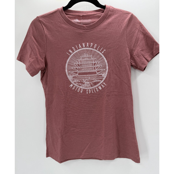 Indianapolis Motor Speedway Womens T Shirt Circle Logo Size Small Mauve - Picture 1 of 6